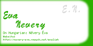 eva nevery business card