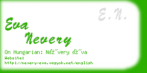 eva nevery business card